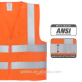 China Venta al por mayor divertido reflexivo alto visible trabajo chaleco de seguridad cremallera ANSI / ISEA chaqueta de trabajo estándar con 2 bolsillos